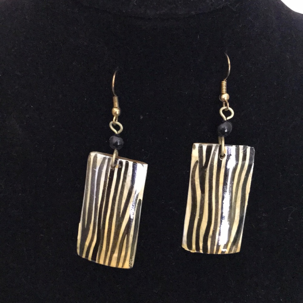 Handmade fashion earrings Upcycled  materials